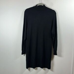 Splendid Black Basic Turtleneck Ribbed Midi Dress Size X-Small. NWT